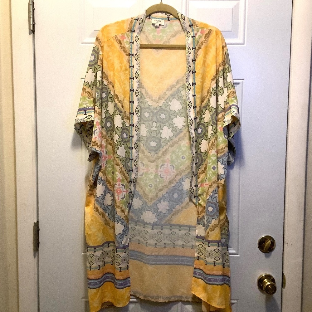 Umgee Kimono Sz Large Coverup Beach Resortwear Festival Garden Girl Casual